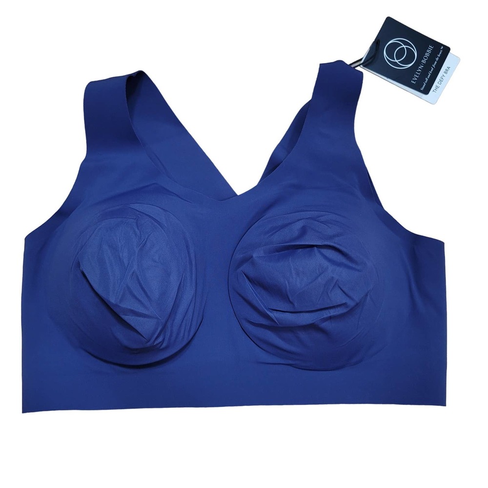 Evelyn & Bobbie Defy Bra Seamless Wirefree Bra XL Twilight Blue
